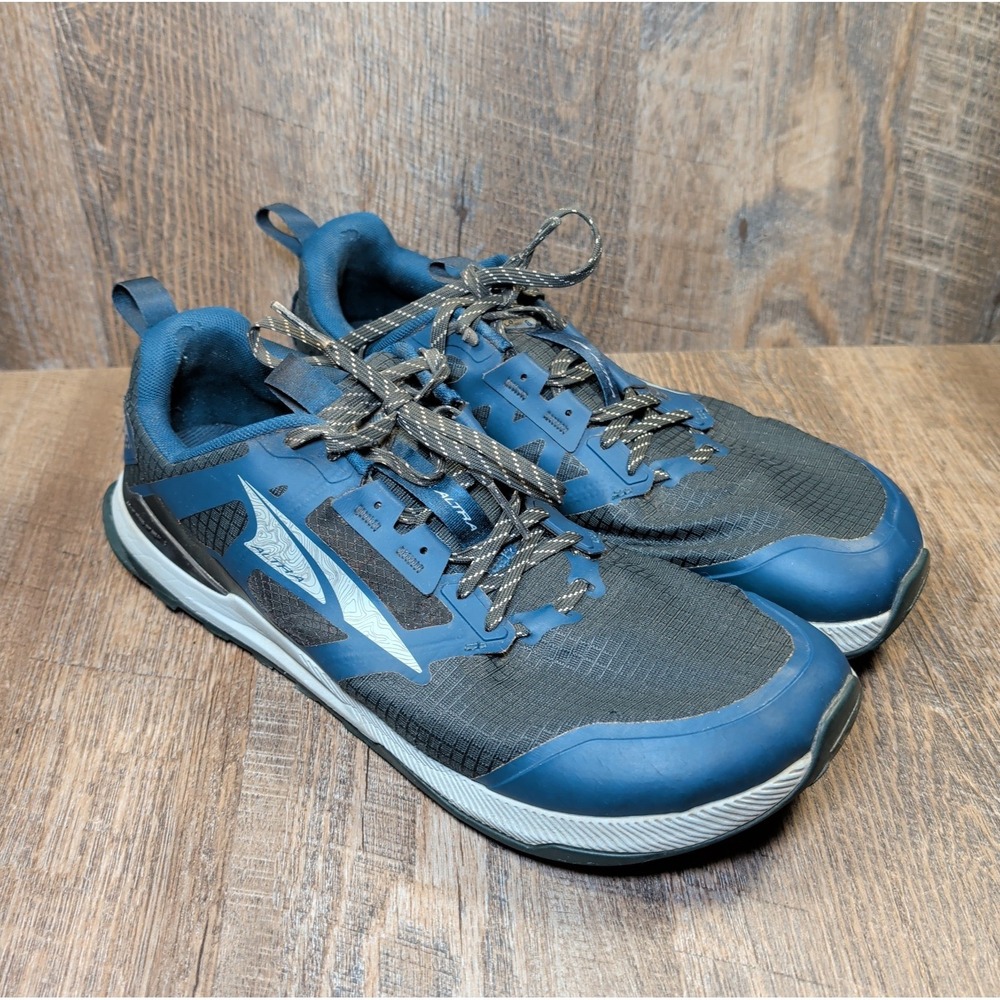 Altra Lone Peak 8 Men's Size 13 Trail Running Hiking Sneakers Blue Black Shoes